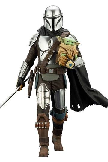 Kotobukiya The Mandalorian ARTFX Statue - The Mandalorian & Grogu with Beskar Staff