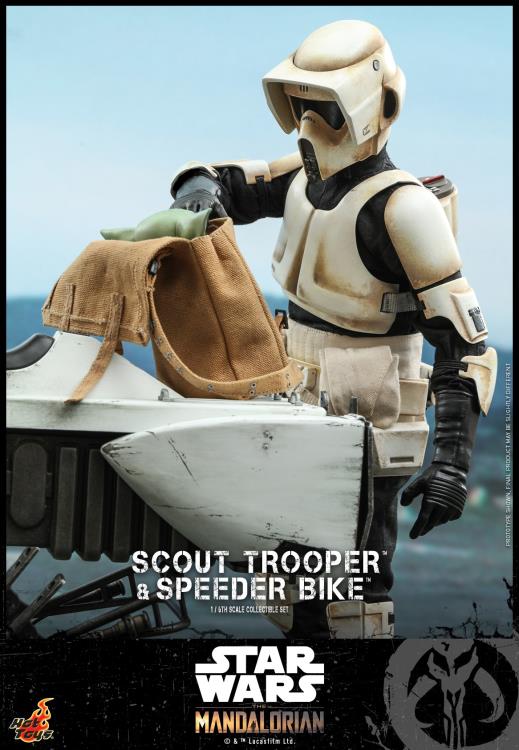 Hot Toys Star Wars The Mandalorian 1/6 Scout Trooper and Speeder Bike, Infinity Collectables