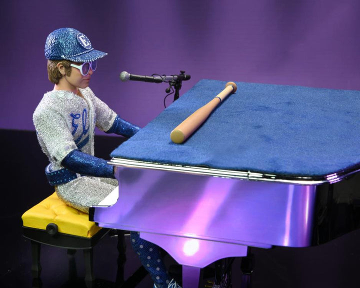 NECA Elton John with Piano (Live 1975) Deluxe 8" Clothed Action Figure
