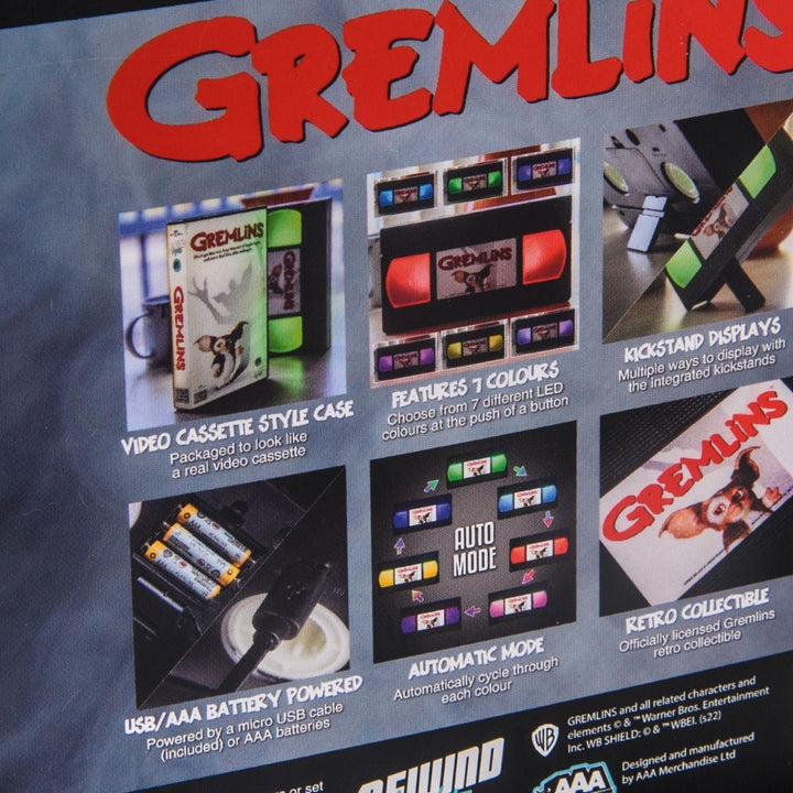 Official Gremlins Retro VHS Light