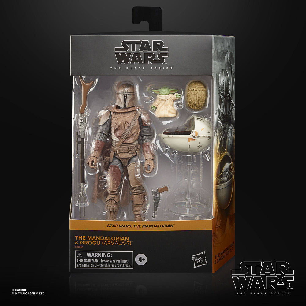 Hasbro Star Wars The Black Series The Mandalorian and Grogu (Arvala-7) Action Figures, Infinity Collectables