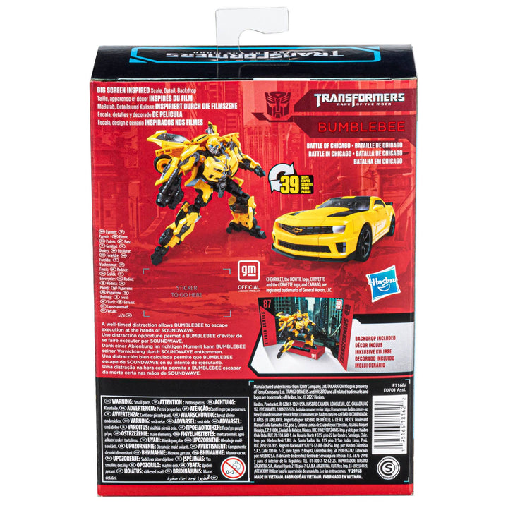 Hasbro Transformers Studio Series 87 Deluxe Transformers: Dark of the Moon Bumblebee Action Figure, Infinity Collectables