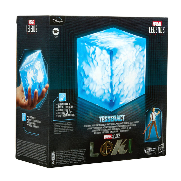 Hasbro Marvel Legends Series Tesseract Electronic Role Play Accessory with Light FX and Loki Figure