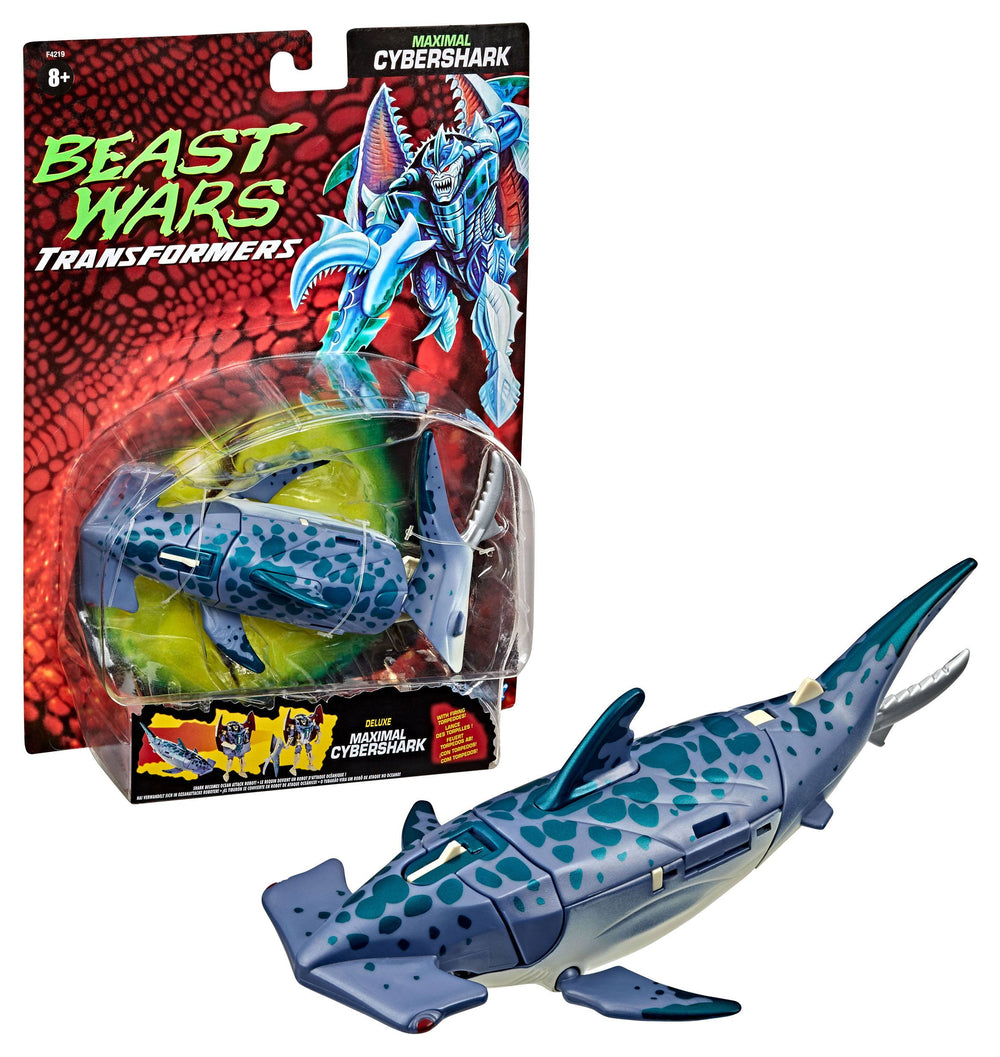 Hasbro Transformers Vintage Beast Wars Maximal Cybershark 5 Inch Action Figure, Infinity Collectables