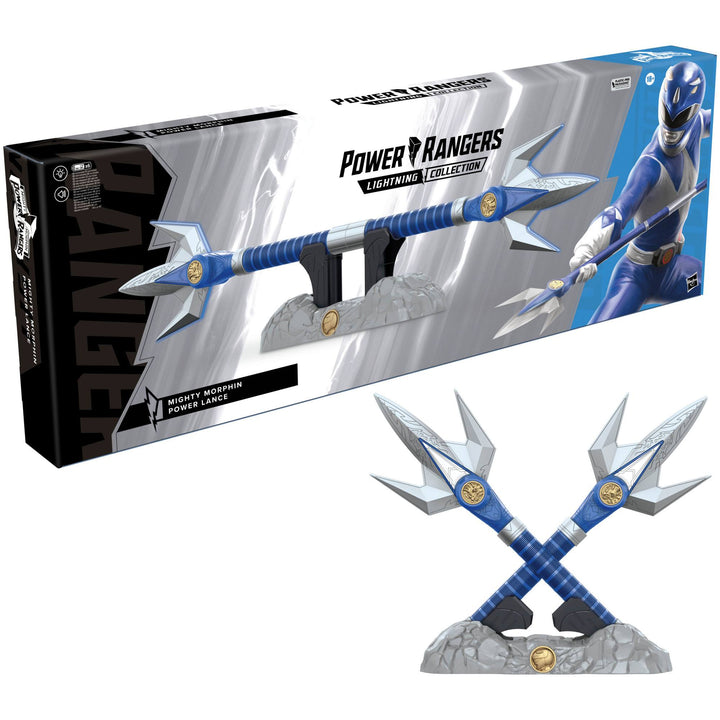 Power Rangers Lightning Collection Mighty Morphin Blue Ranger Power Lance Roleplay Collectible Cosplay, Infinity Collectables