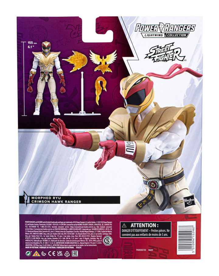 Power Rangers X Street Fighter Lightning Collection Morphed Ryu Crimson Hawk Ranger *Exclusive