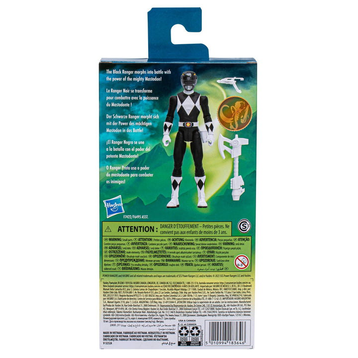 Power Rangers Mighty Morphin Black Ranger Action Figure