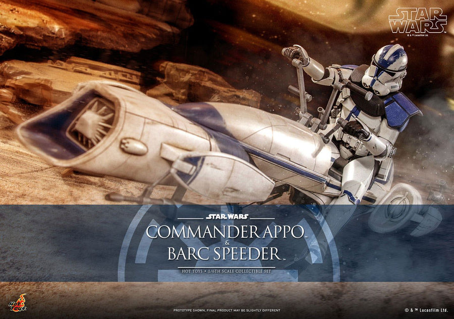 Hot Toys 1:6 Star Wars The Clone Wars Commander Appo With BARC Speeder, Infinity Collectables