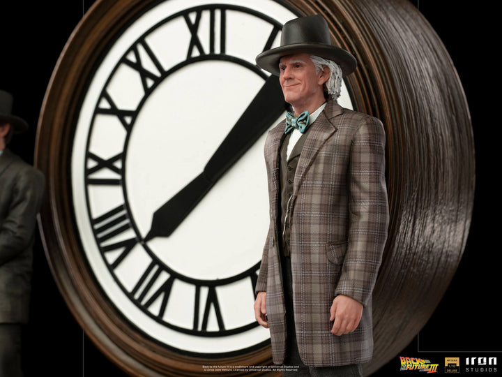 Iron Studios Back to the Future III Deluxe Art Scale Statue 1/10 Marty and Doc at the Clock