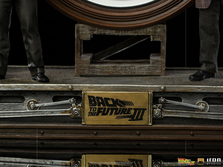 Iron Studios Back to the Future III Deluxe Art Scale Statue 1/10 Marty and Doc at the Clock