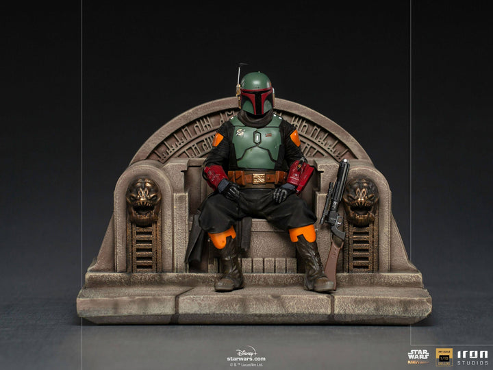 Iron Studios Star Wars The Mandalorian 1/10 Deluxe Art Scale Statue Boba Fett on Throne
