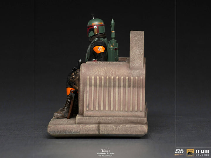 Iron Studios Star Wars The Mandalorian 1/10 Deluxe Art Scale Statue Boba Fett on Throne