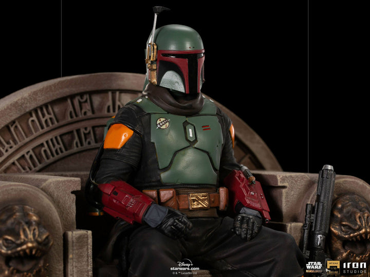 Iron Studios Star Wars The Mandalorian 1/10 Deluxe Art Scale Statue Boba Fett on Throne
