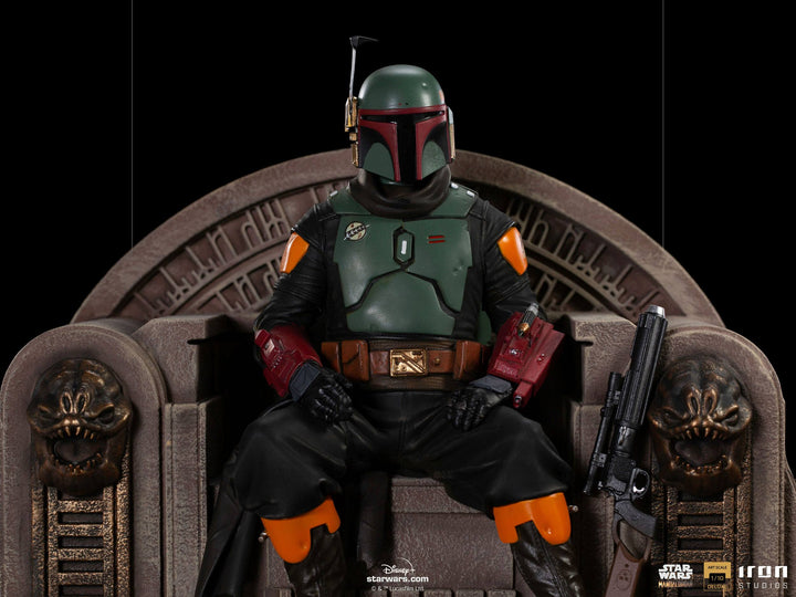 Iron Studios Star Wars The Mandalorian 1/10 Deluxe Art Scale Statue Boba Fett on Throne