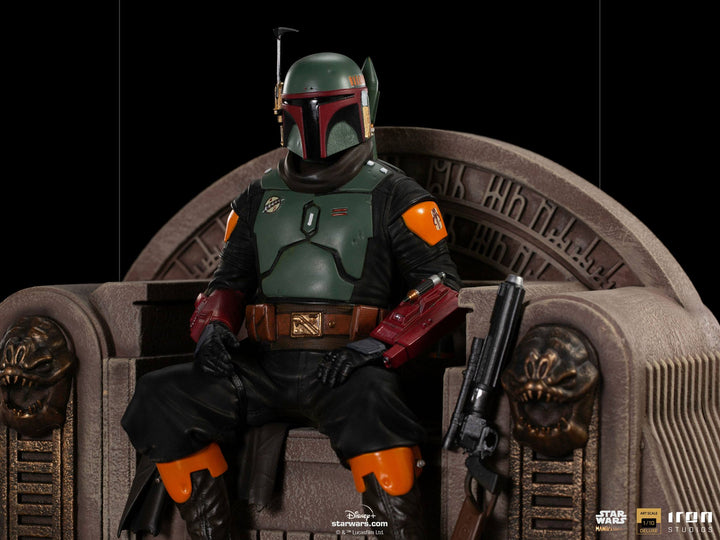 Iron Studios Star Wars The Mandalorian 1/10 Deluxe Art Scale Statue Boba Fett on Throne