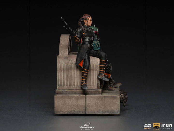 Iron Studios Star Wars The Mandalorian 1/10 Deluxe Art Scale Statue Boba Fett & Fennec on Throne