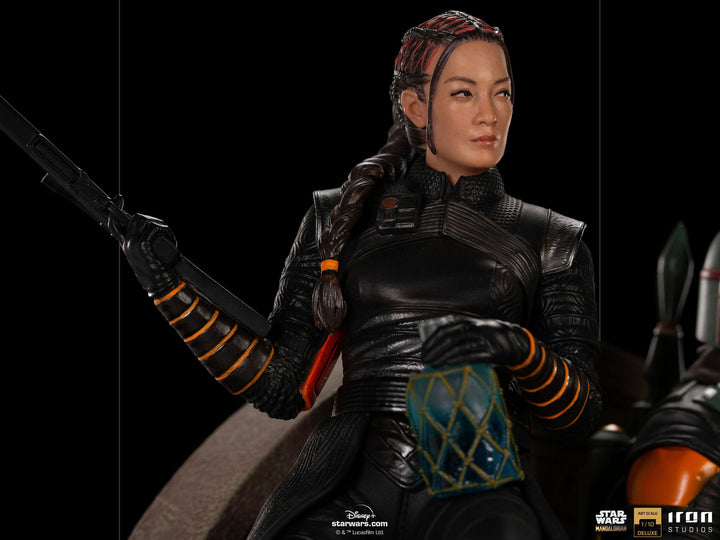 Iron Studios Star Wars The Mandalorian 1/10 Deluxe Art Scale Statue Boba Fett & Fennec on Throne