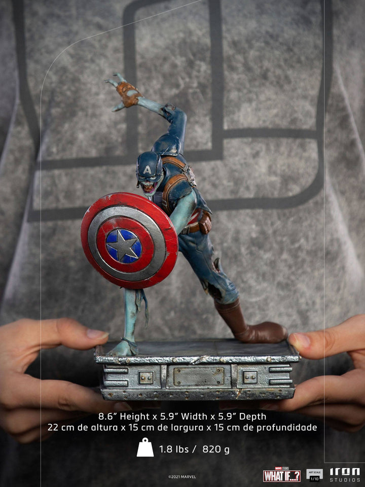 Iron Studios Marvel What If...? Zombie Captain America 1/10 Art Scale Statue
