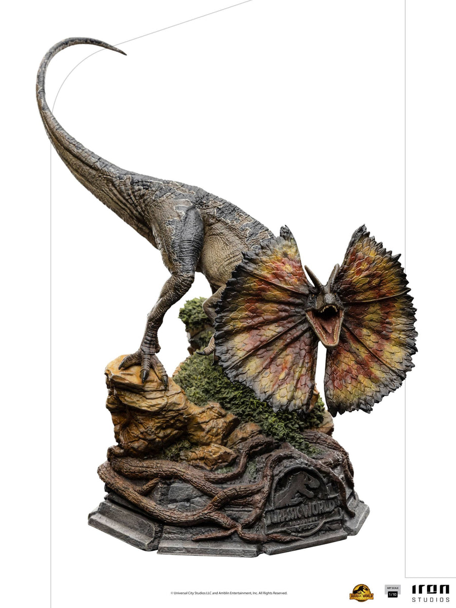 Iron Studios 1/10 Art Scale Statue Jurassic World Dominion Dilophosaurus, Infinity Collectables