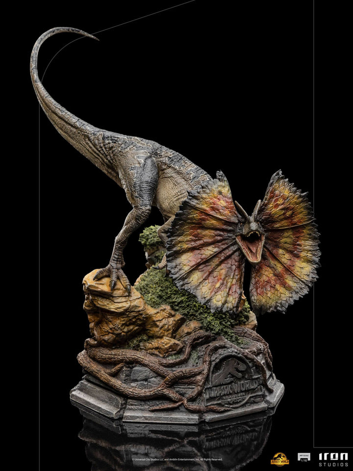 Iron Studios 1/10 Art Scale Statue Jurassic World Dominion Dilophosaurus, Infinity Collectables