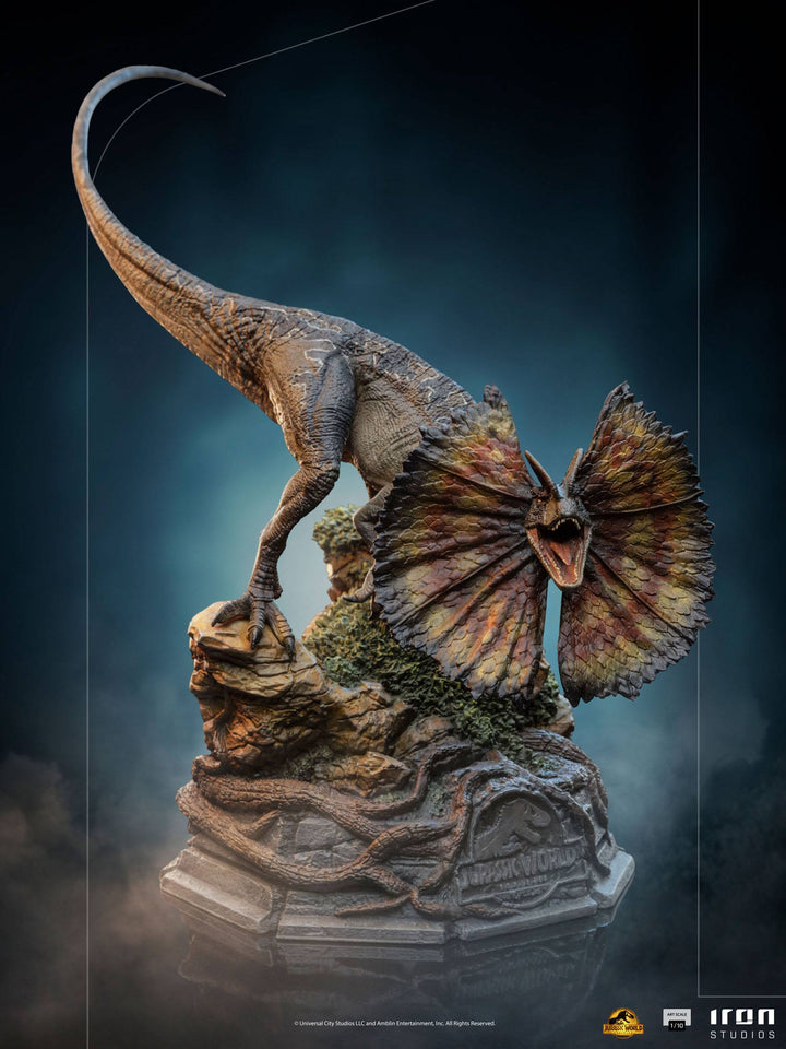 Iron Studios 1/10 Art Scale Statue Jurassic World Dominion Dilophosaurus, Infinity Collectables