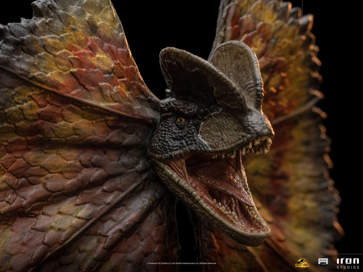 Iron Studios 1/10 Art Scale Statue Jurassic World Dominion Dilophosaurus, Infinity Collectables