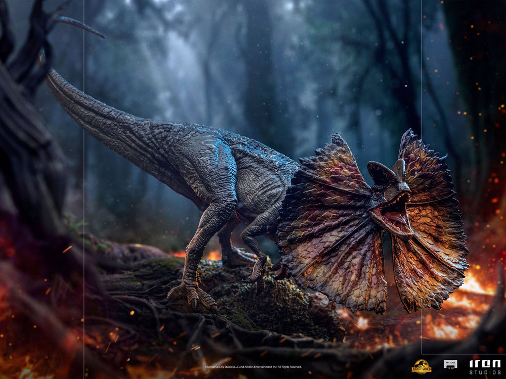 Iron Studios 1/10 Art Scale Statue Jurassic World Dominion Dilophosaurus, Infinity Collectables