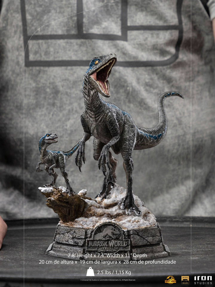 Iron Studios 1/10 Art Scale Statue Jurassic World Dominion Deluxe Blue and Beta, Infinity Collectables