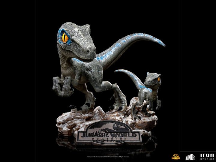 Iron Studios MiniCo Figure Jurassic World Dominion Blue and Beta, Infinity Collectables