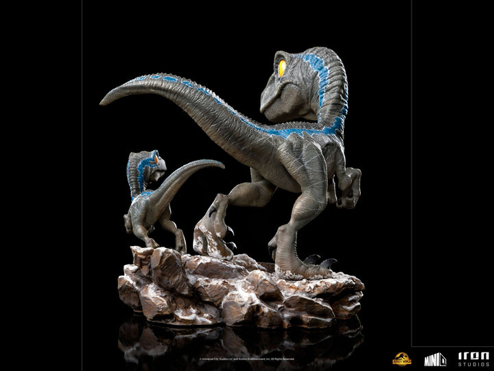 Iron Studios MiniCo Figure Jurassic World Dominion Blue and Beta, Infinity Collectables
