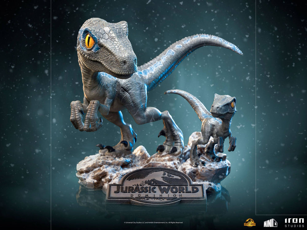 Iron Studios MiniCo Figure Jurassic World Dominion Blue and Beta, Infinity Collectables