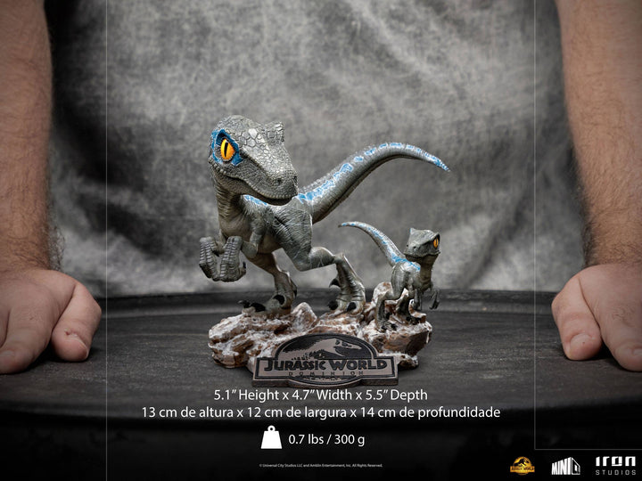 Iron Studios MiniCo Figure Jurassic World Dominion Blue and Beta, Infinity Collectables