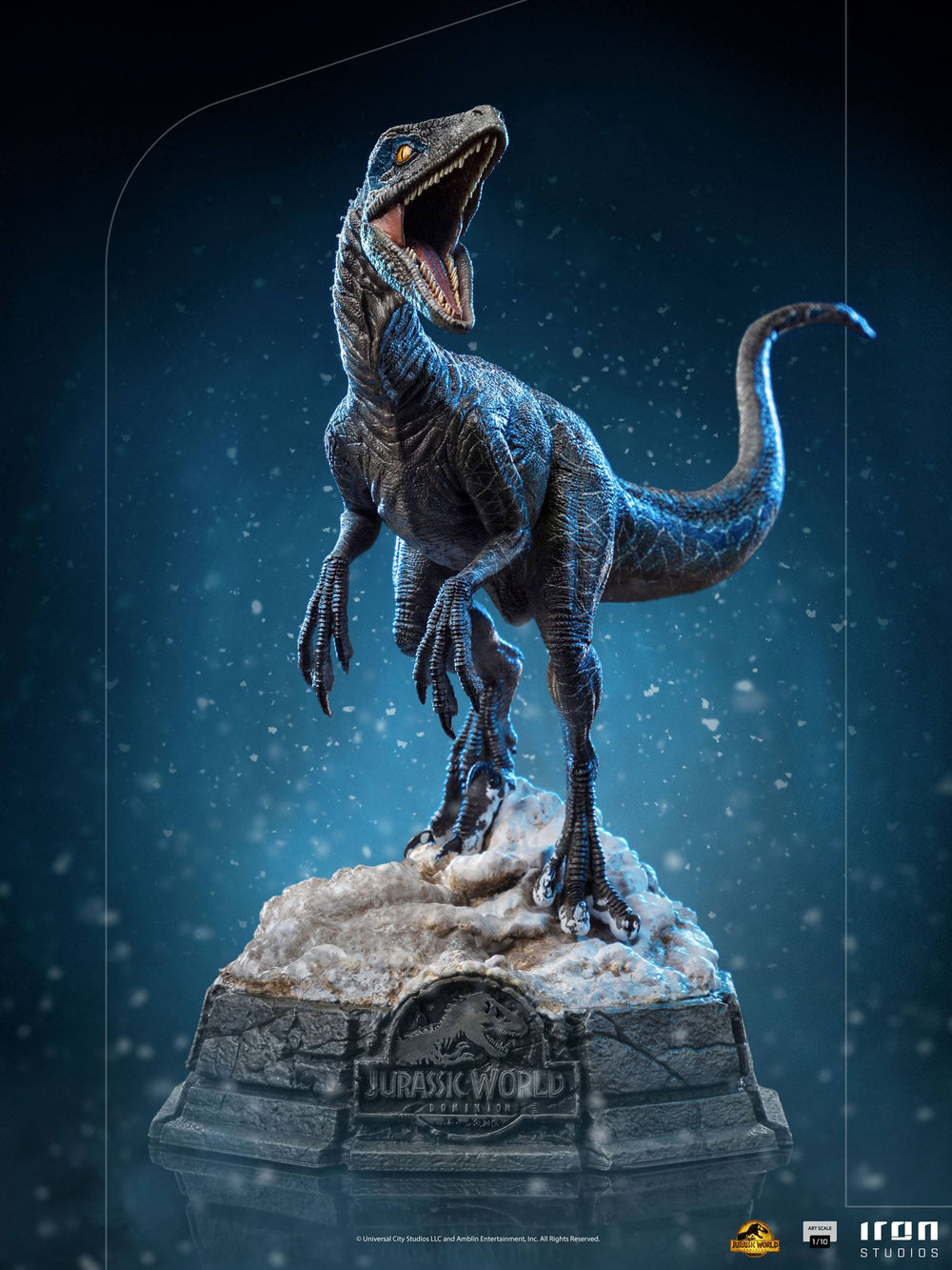 Iron Studios 1/10 Art Scale Statue Jurassic World Dominion Blue, Infinity Collectables