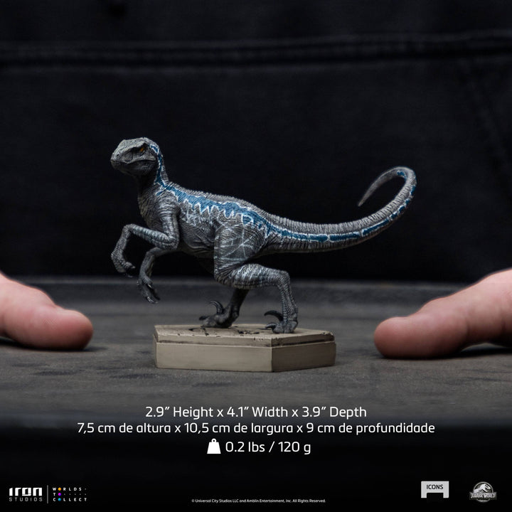 Iron Studios Jurassic Park Icons Velociraptor Blue (B) Statue