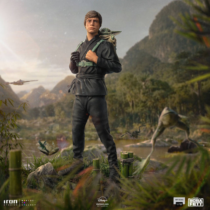 Iron Studios Star Wars The Book of Boba Fett Luke Skywalker and Grogu Training 1/10 Art Scale Limited Edition Statue