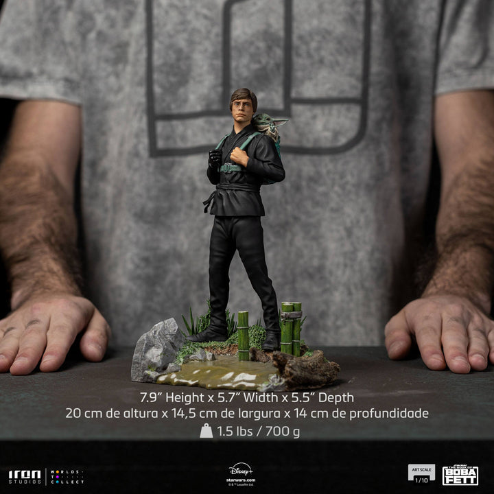 Iron Studios Star Wars The Book of Boba Fett Luke Skywalker and Grogu Training 1/10 Art Scale Limited Edition Statue