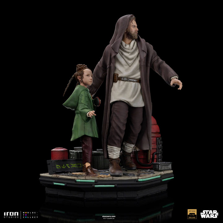 Iron Studios Star Wars Obi-Wan Kenobi Obi-Wan and Young Leia Deluxe 1/10 Art Scale Limited Edition Statue