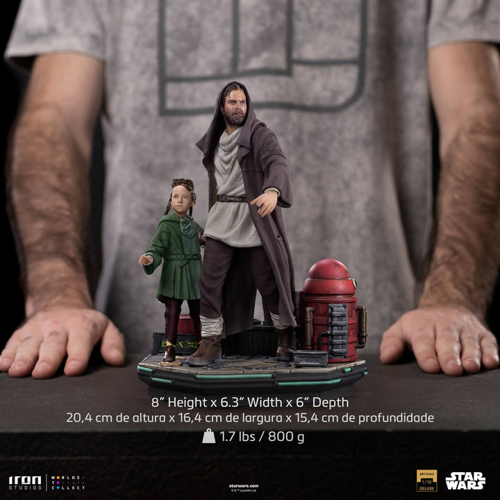Iron Studios Star Wars Obi-Wan Kenobi Obi-Wan and Young Leia Deluxe 1/10 Art Scale Limited Edition Statue