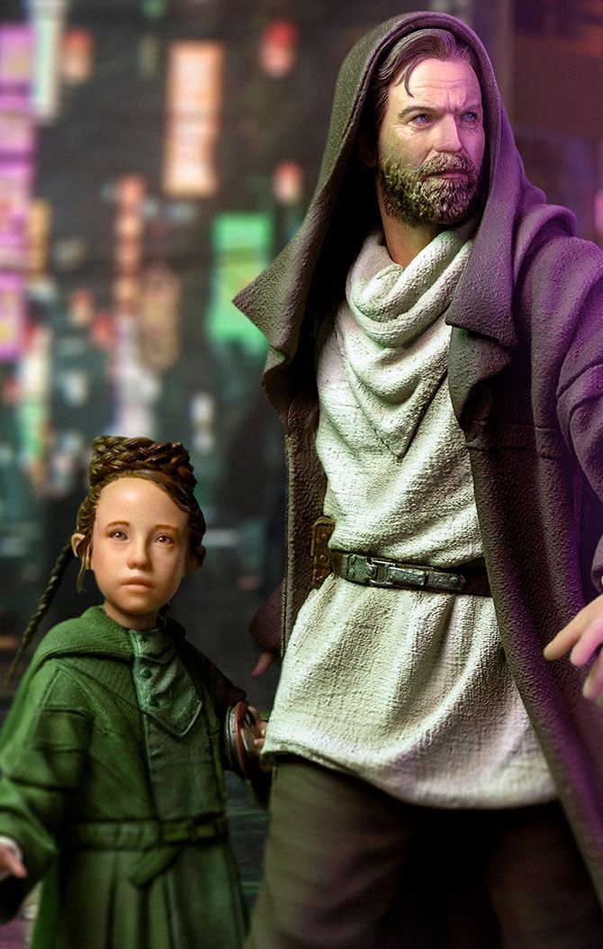 Iron Studios Star Wars Obi-Wan Kenobi Obi-Wan and Young Leia Deluxe 1/10 Art Scale Limited Edition Statue