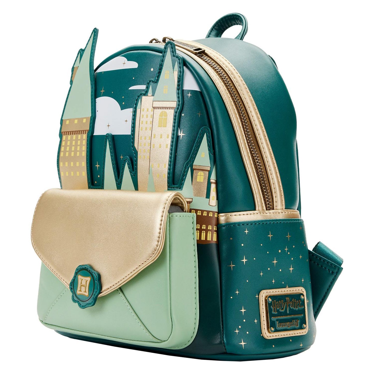 Loungefly Harry Potter Golden Hogwarts Castle Mini Backpack