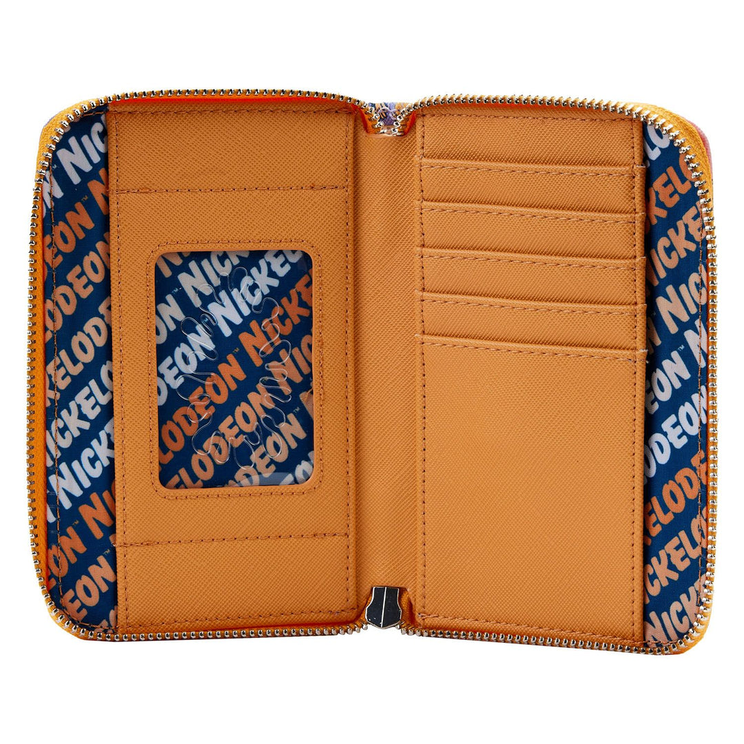 Loungefly Nickelodeon 90s Colour Block All Over Print Zip Around Wallet