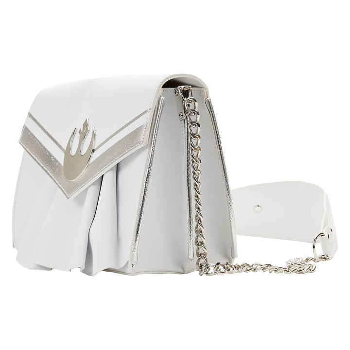 Loungefly Star Wars Princess Leia White Cosplay Chain Strap Crossbody Bag