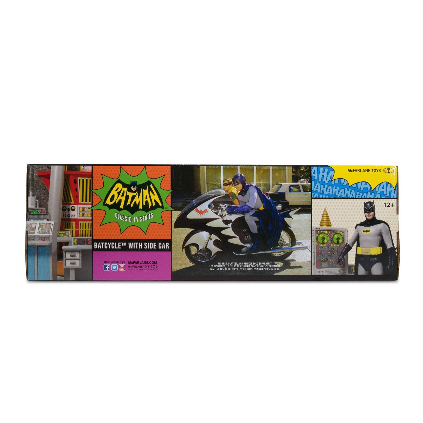 McFarlane DC Retro 1966 Batcycle with Side Car