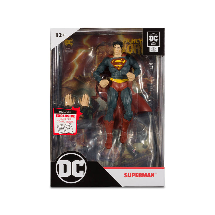 McFarlane Toys 7" Superman Action Figure with Black Adam Comic (Page Punchers), Infinity Collectables