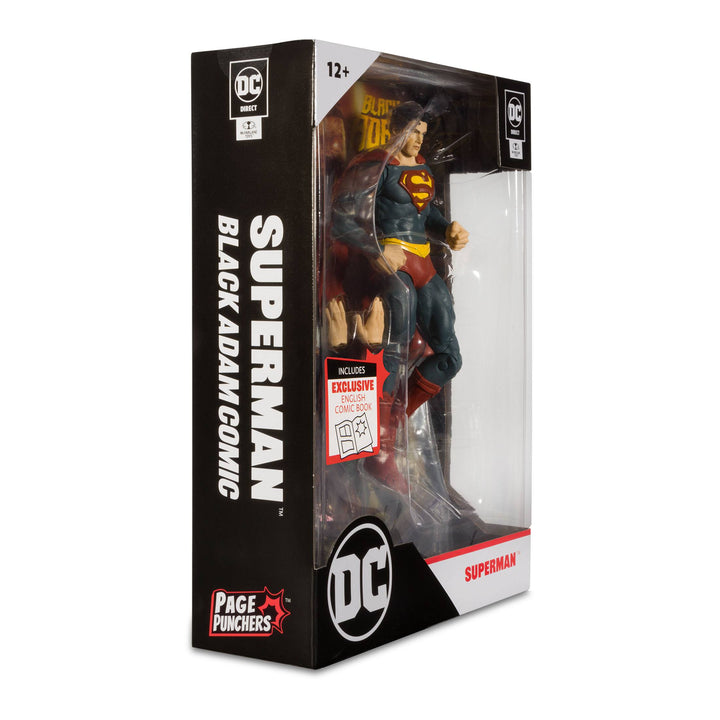McFarlane Toys 7" Superman Action Figure with Black Adam Comic (Page Punchers), Infinity Collectables