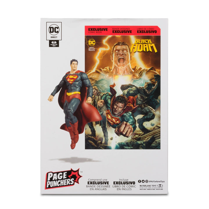 McFarlane Toys 7" Superman Action Figure with Black Adam Comic (Page Punchers), Infinity Collectables