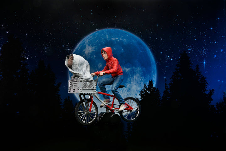 NECA E.T. The Extra-Terrestrial 40th Anniversary Elliot and E.T. on Bike 7" Scale Action Figure