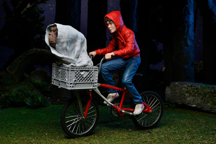 NECA E.T. The Extra-Terrestrial 40th Anniversary Elliot and E.T. on Bike 7" Scale Action Figure