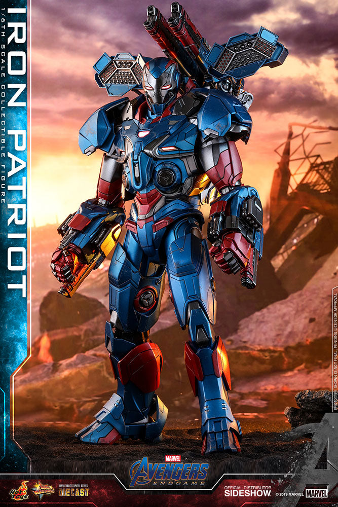 Hot Toys Avengers: Endgame Movie Masterpiece Series Diecast Action Figure 1/6 Iron Patriot, Infinity Collectables