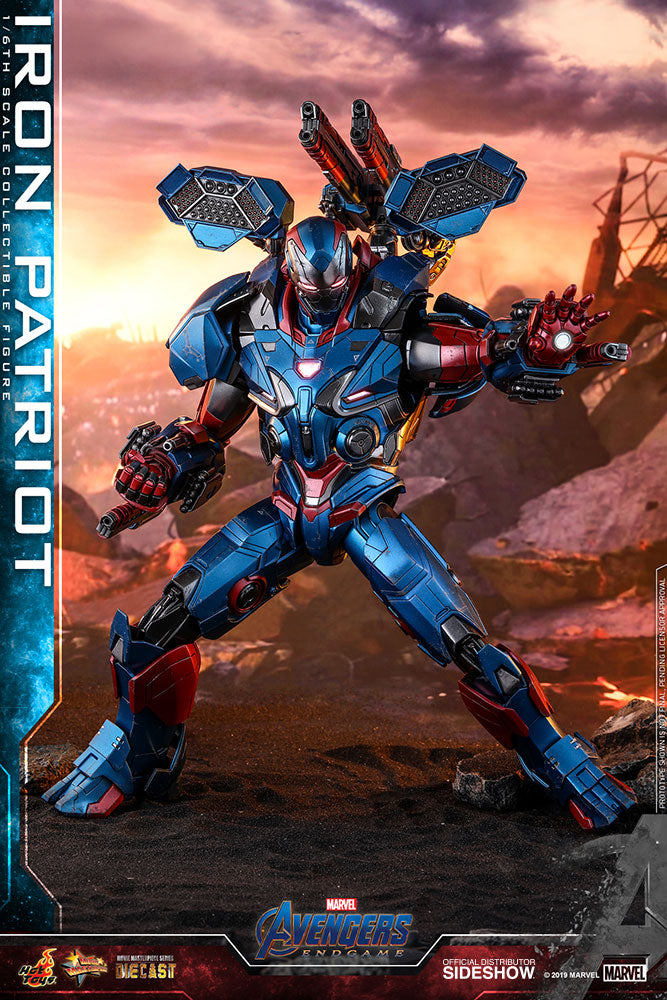 Hot Toys Avengers: Endgame Movie Masterpiece Series Diecast Action Figure 1/6 Iron Patriot, Infinity Collectables